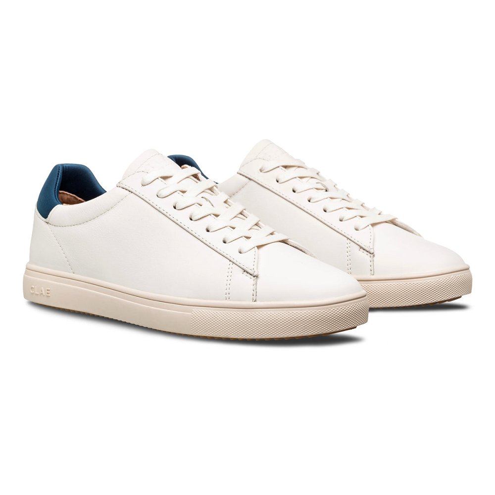 CLAE BRADLEY Shoes Mens USA843-I27 In Off White Leather Ocean